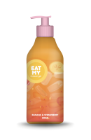 EAT MY shower gel banana & strawberry soda - EAT MY гель для душа "Бананово-клубничная содовая", 400 мл, дозатор